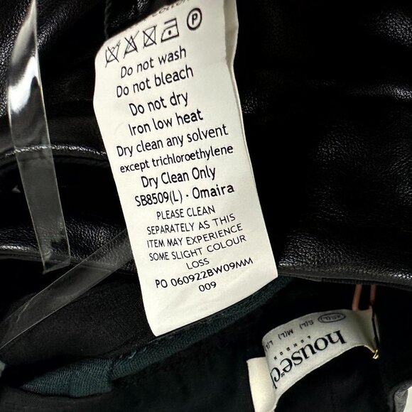 HOUSE OF CB Omaira Vegan Leather Trousers in Black Size X-Small (Longer) - Picture 10 of 16